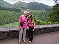Joyce and Miranda with Lake Santiago behind.<br />July 13, 2013 - Sete Cidades area, Sao Miguel, Azores, Portugal.