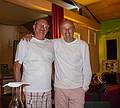 Chef Roland and artist Yves, our dinner hosts.<br />July 13, 2013 - Livramento, Sao Miguel, Azores, Portugal.