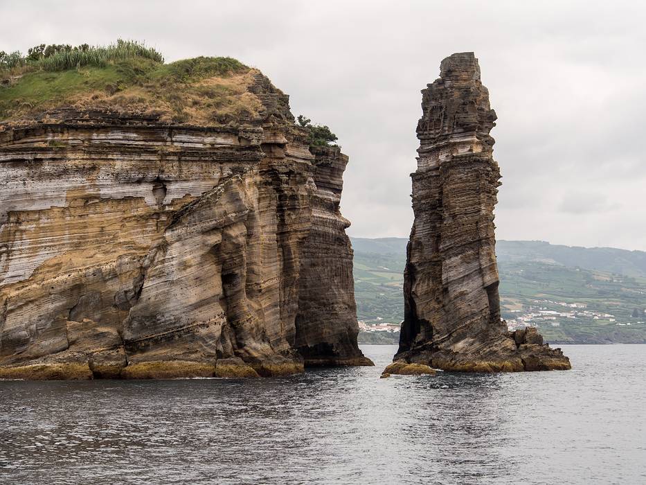 The Isle of Vila Franca.<br />July 15, 2013 - On whale watch boat out of Ponta Delgada, Sao Miguel, Azores, Portugal.