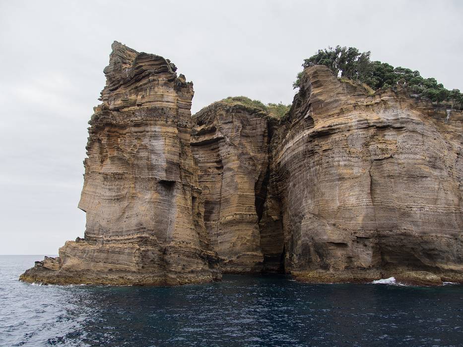The Isle of Vila Franca.<br />July 15, 2013 - On whale watch boat out of Ponta Delgada, Sao Miguel, Azores, Portugal.