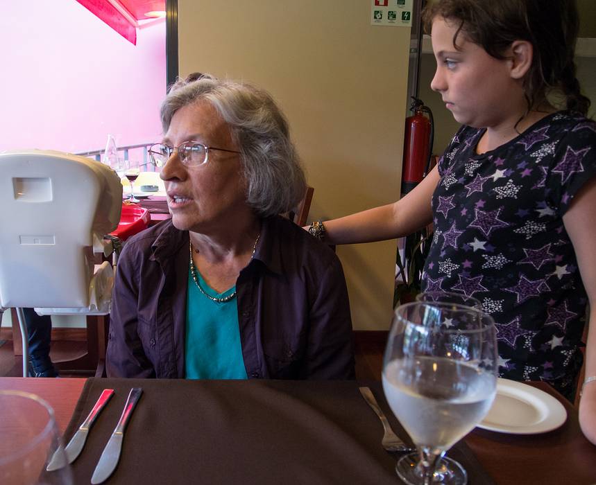 Joyce and Miranda, waiting for our fumarole cooked dinner.<br />July 15, 2013 - Furnas, Sao Miguel, Azores, Portugal.