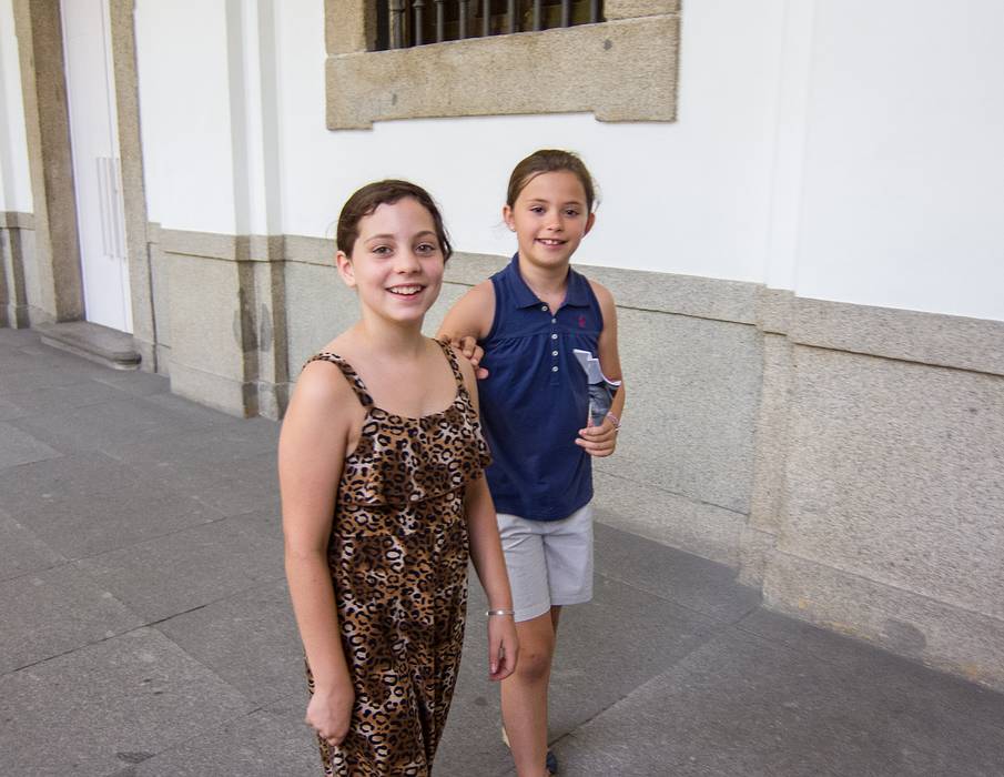 Miranda and Paula.<br />July 3, 2013 - At the Reina Sofia Museum in Madrid, Spain.