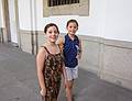 Miranda and Paula.<br />July 3, 2013 - At the Reina Sofia Museum in Madrid, Spain.