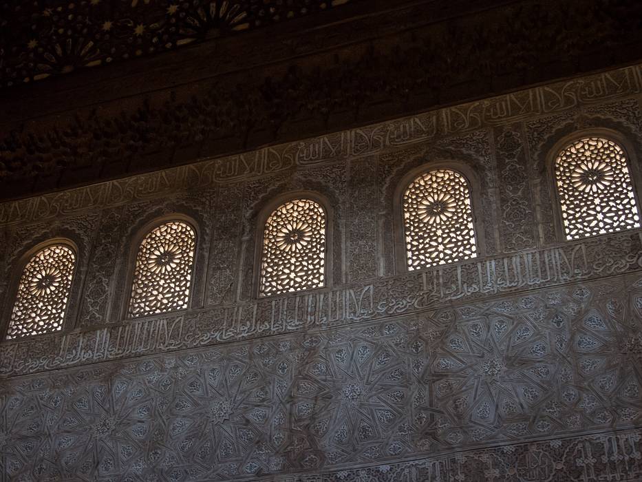 Interior of the Torre de Comares, the Hall of the Ambassadors.<br />July 4, 2013 - At the Alhambra in Granada, Spain.