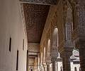 Arcade on side of the Patio de los Leones (Patio of the Lions).<br />July 4, 2013 - At the Alhambra in Granada, Spain.