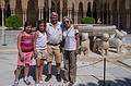 Miranda, Paula, Salvador, and Joyce in the Patio de los Leones.<br />July 4, 2013 - At the Alhambra in Granada, Spain.