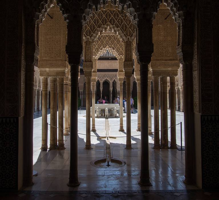 At the perifery of the Patio de los Leones.<br />July 4, 2013 - At the Alhambra in Granada, Spain.