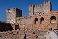 The fortress of Alcazaba.<br />July 4, 2013 - At the Alhambra in Granada, Spain.