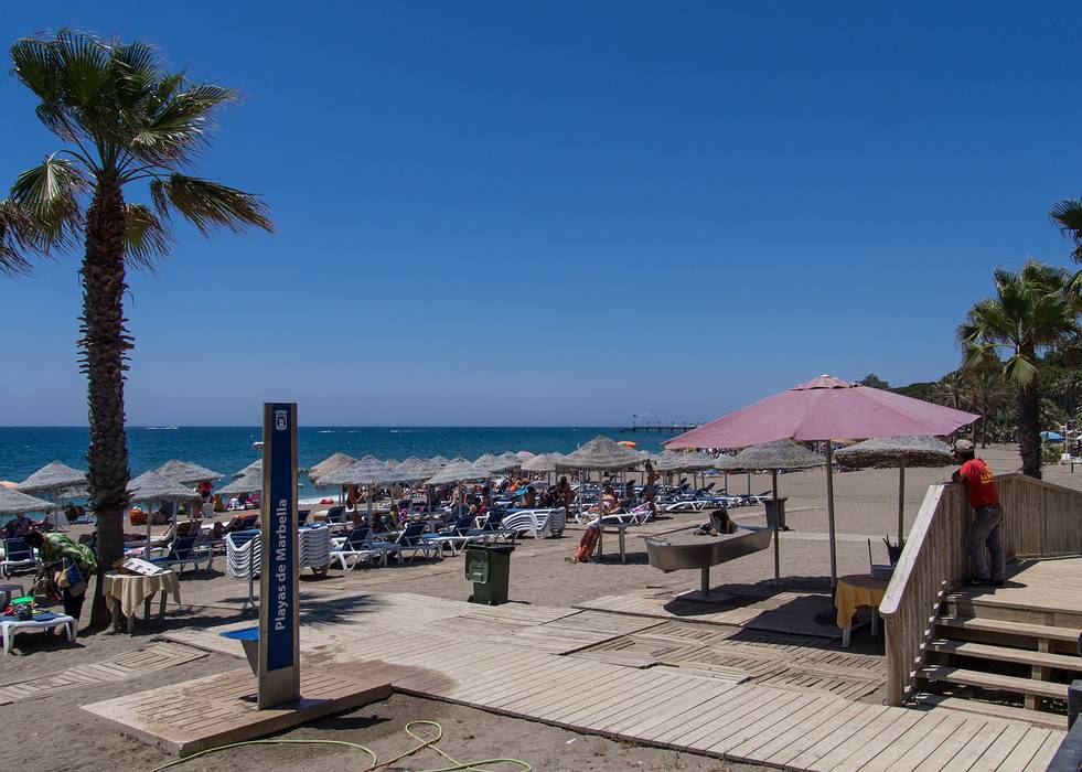 Beach near new house.<br />July 5, 2013 - Marbella, Malaga, Spain.