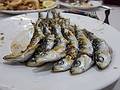 Grilled sardines at the Bar El Cordobes.<br />July 5, 2013 - Marbella, Malaga, Spain.