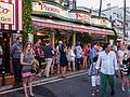 A popular pizza place.<br />July 5, 2013 - Puerto Banus, Marbella, Malaga, Spain.