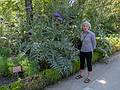 Monster thistle next to Joyce.<br />July 7, 2013 - At the Real Jardin Botanico, Madrid, Spain.