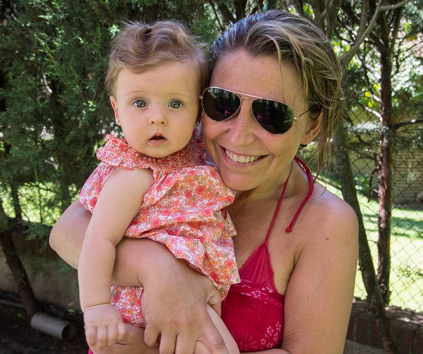Lucia (Beatriz's daughter) and Natalia.<br />July 7, 2013 - At Salvador and Asuncion's in Madrid, Spain.