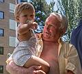 Marcos and grandfather Salvador.<br />July 7, 2013 - At Salvador and Asuncion's in Madrid, Spain.