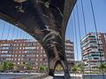 One of twin bridges, either Invernadero or Matadero.<br />July 8, 2013 - Madrid Rio Park, Madrid, Spain.