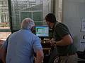 Salvador being given an overview of the control system.<br />July 8, 2013 - In the Arganzuela Greenhouse at Madrid Rio Park, Madrid, Spain.