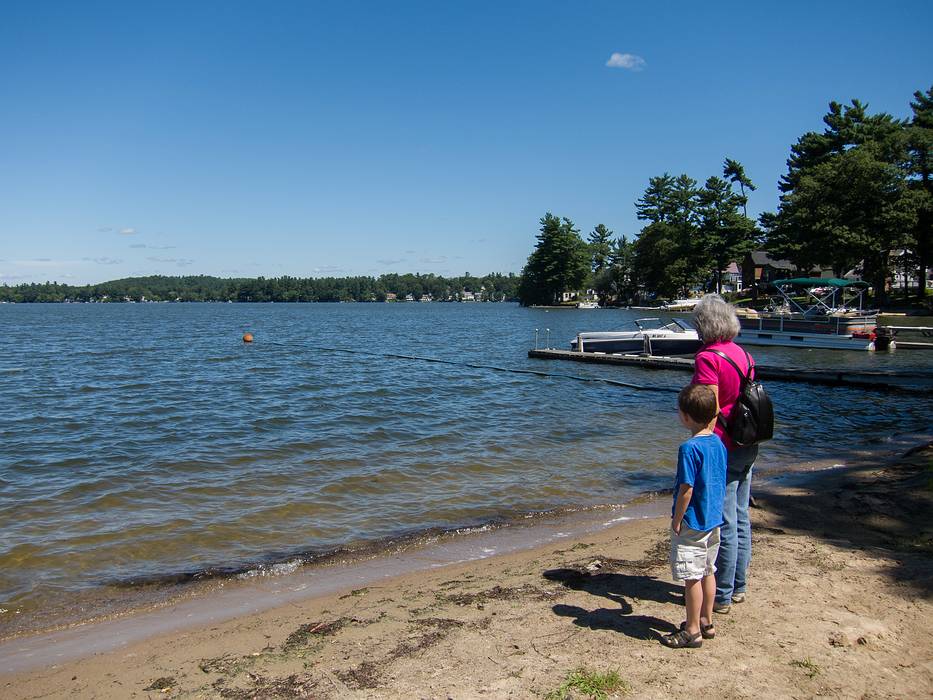 Matthew and Joyce at Lake Attitash.<br />A tour of Merrimac for Matthew.<br />August 11, 2013 - Merrimac, Massachusetts.