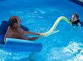 Dominic and Matthew playing in the pool.<br />August 11, 2013 - At Marie's in Lawrence, Massachusetts.