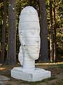 Jaume Plensa: 'Humming', marble and lead.<br />August 24, 2013 - DeCordova Museum, Lincoln, Massachusetts.
