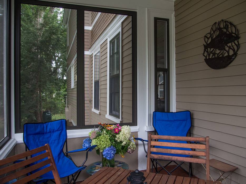 Our screened in porch, after Joyce added some touches.Sept. 1, 2013 - Merrimac, Massachusetts