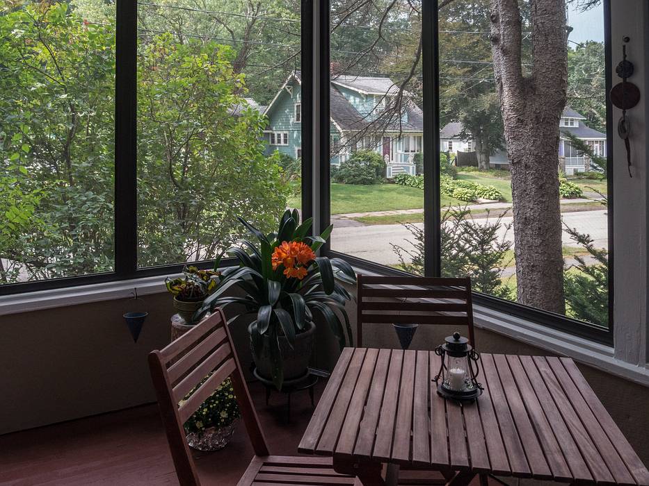 Our screened in porch, after Joyce added some touches.Sept. 1, 2013 - Merrimac, Massachusetts