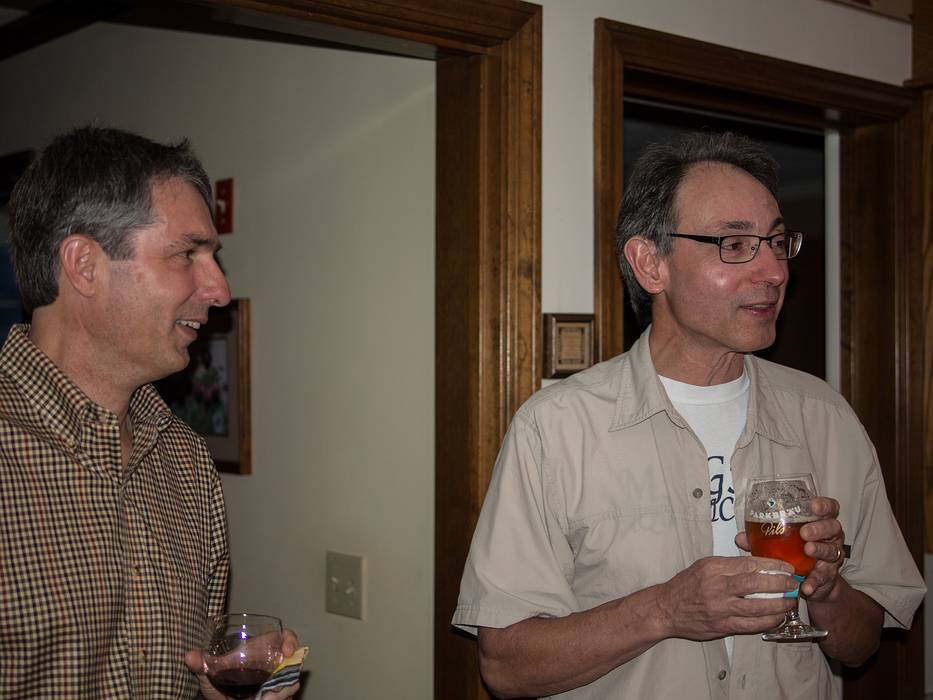 Ron and Oscar.<br />Oscar't 60th birthday party.<br />Sept. 6, 2013 - At Oscar and Leslie's in North Andover, Massachusetts.