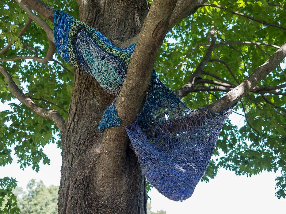 Muriel Angelil: Blue Nests.<br />Outdoor Sculpture at Maudslay.<br />Sept. 7-29, 2012 - Maudslay State Park, Newburyport, Massachusetts.
