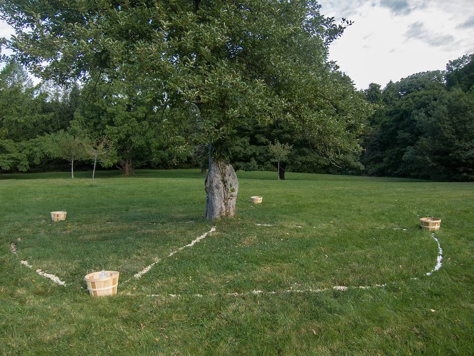 Deborah Carey: Ravell'd Mandala.<br />Outdoor Sculpture at Maudslay.<br />Sept. 7-29, 2012 - Maudslay State Park, Newburyport, Massachusetts.