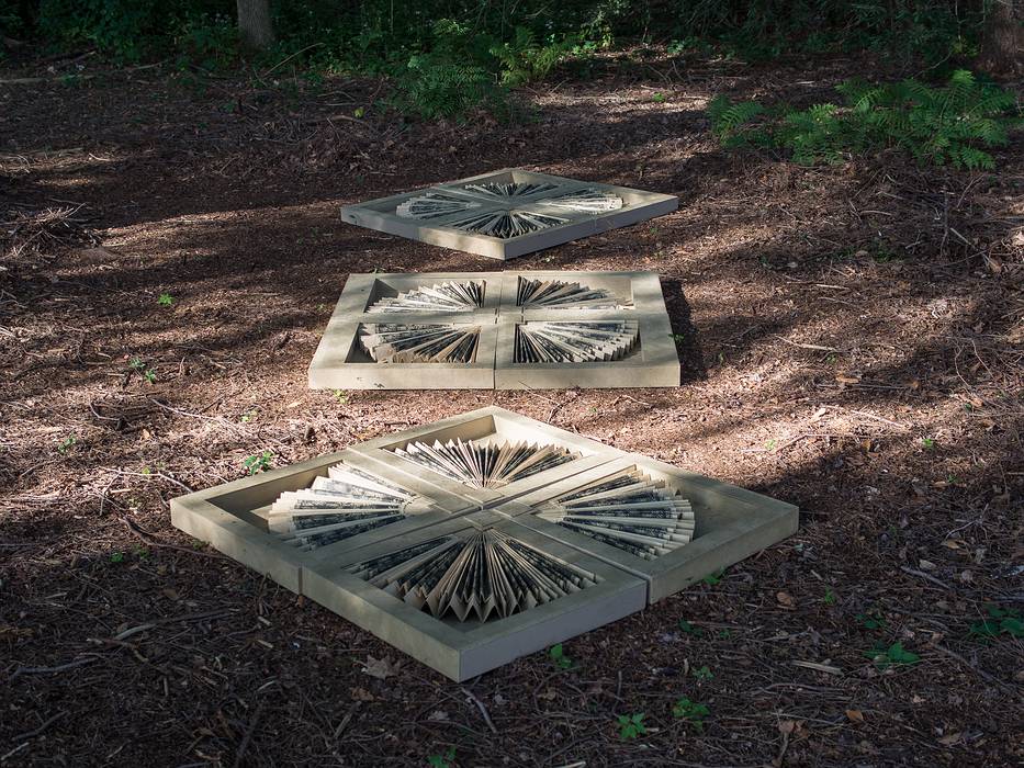 Susan Kapuscinski Gaylord: Resting Prayer.<br />Outdoor Sculpture at Maudslay.<br />Sept. 7-29, 2012 - Maudslay State Park, Newburyport, Massachusetts.