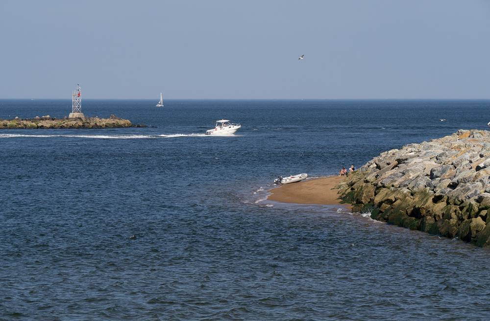 The mouth of the Merrimack River.<br />Oct. 2, 2013 - North End of Plum Island, Massachusetts.