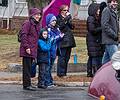 Joyce, Matthew, and Miranda at the parade.<br />Dec. 1, 2013 - Santa Parade, Merrimac, Massachusetts.