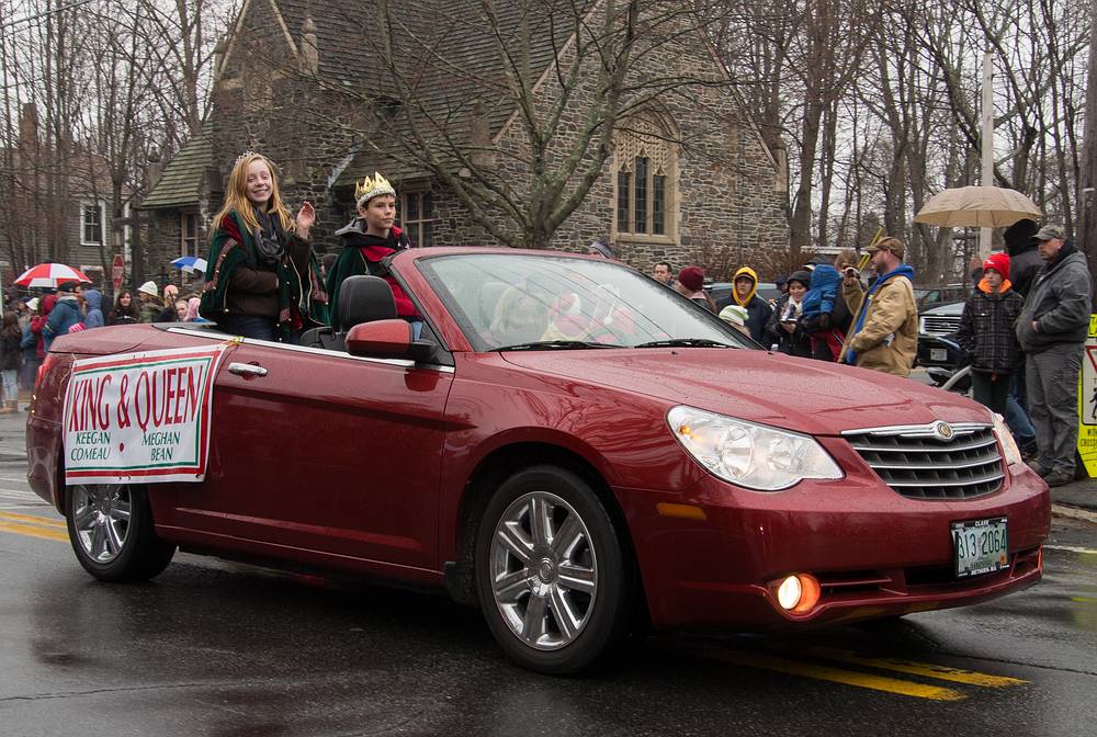 Meghan and Keegan, Queen and King.<br />Dec. 1, 2013 - Santa Parade, Merrimac, Massachusetts.
