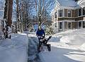 Egils using his new snowblower for the second time.<br />Dec. 18, 2013 - Merrimac, Massachusetts.