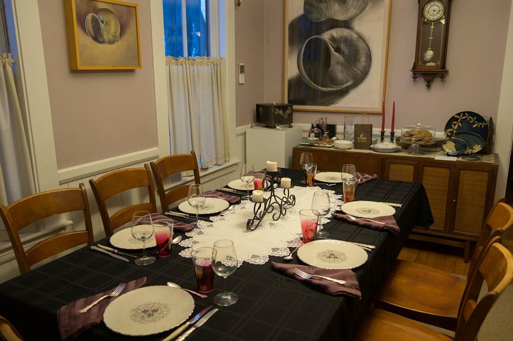 Getting ready for a Christmas Eve dinner.<br />Dec. 24, 2013 - Merrimac, Massachusetts.