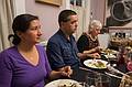 Melody, Sati, and Nancy at Christmas Eve dinner.<br />Dec. 24, 2013 - Merrimac, Massachusetts.