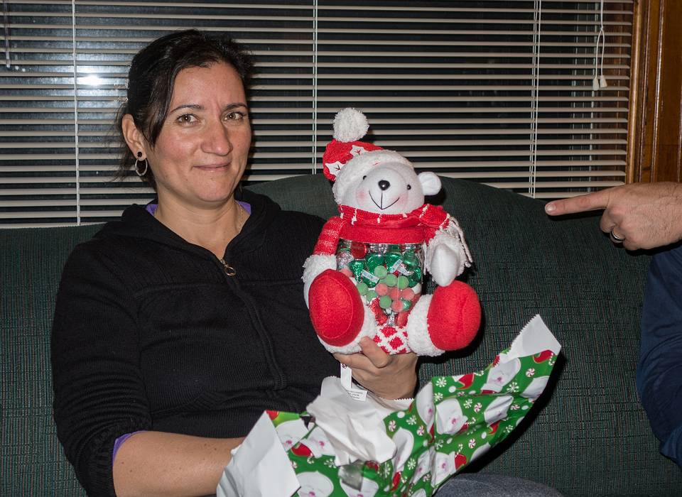 Melody with one of her presents.<br />Dec. 24, 2013 - Merrimac, Massachusetts.