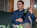 Sati with one of his presents.<br />Dec. 24, 2013 - Merrimac, Massachusetts.