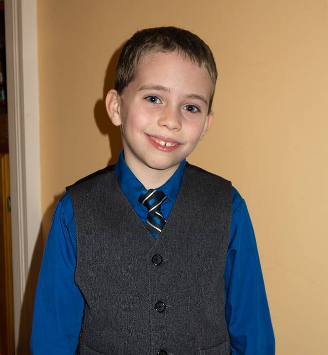 Matthew all decked out.<br />Dec. 25, 2013 - Christmas at Paul and Norma's in Tewksbury, Massachusetts.