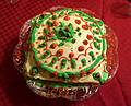 Cake that Miranda made and decorated.<br />Dec. 25, 2013 - Christmas at Paul and Norma's in Tewksbury, Massachusetts.
