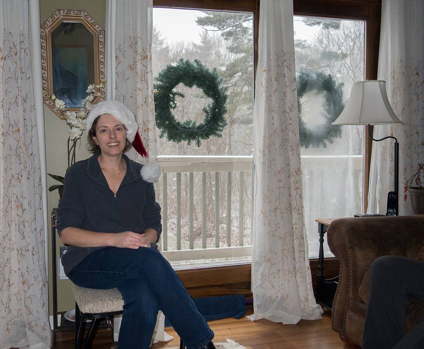 Holly as Mrs. Claus.<br />Dec. 26, 2013 - At Carl and Holly's in Mendon, Massachusetts.
