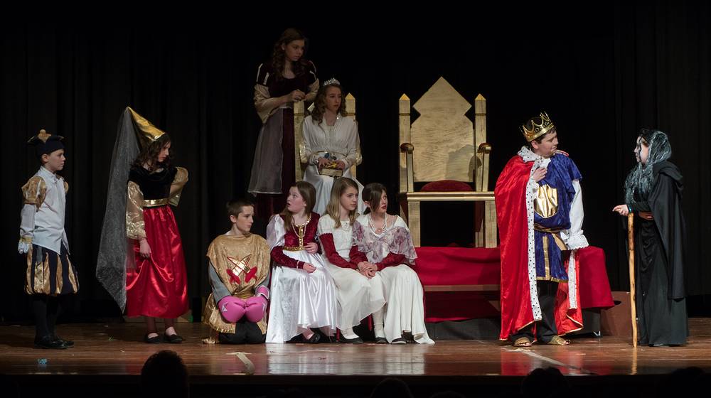 Miranda as wicked witch in 'The King's Creampuffs'.<br />Jan. 31, 2014 - Misco Hill School, Mendon, Massachusetts.