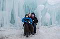 Matthew, Joyce, and Miranda.<br />Ice Castle at Loon Mountain.<br />Feb. 22, 2014 - Lincoln, New Hampshire.
