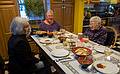 Joyce, Norma, and Marie.<br />Celebrating Tom's birthday.<br />March 12, 2014 - At Paul and Norma's in Tewksbury, Massachusetts.