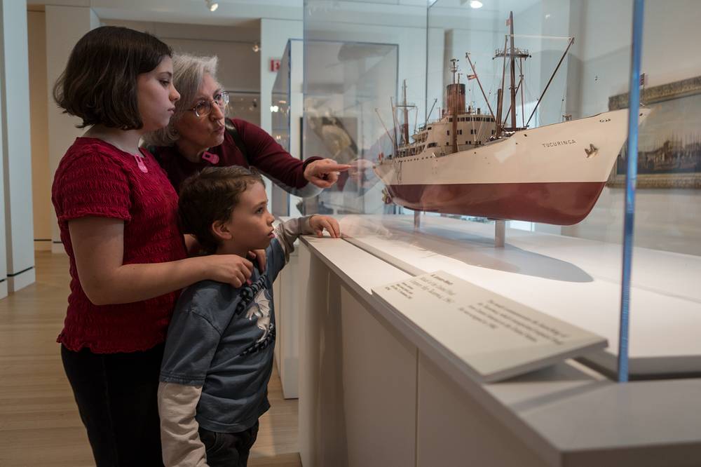 Miranda, Joyce, and Matthew.<br />March 14, 2014 - Peabody Essex Museum, Salem, Massachusetts.