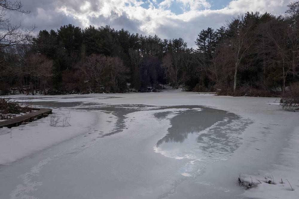 The Rockery Pond.<br />March 15, 2014 - Ipswich River Wildlife Sanctuary, Topsfield, Massachusetts.