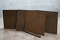 Richard Serra's 'Five Plates, Two Poles', 1971.<br />March 28, 2014 - National Gallery of Art in Washington, DC.