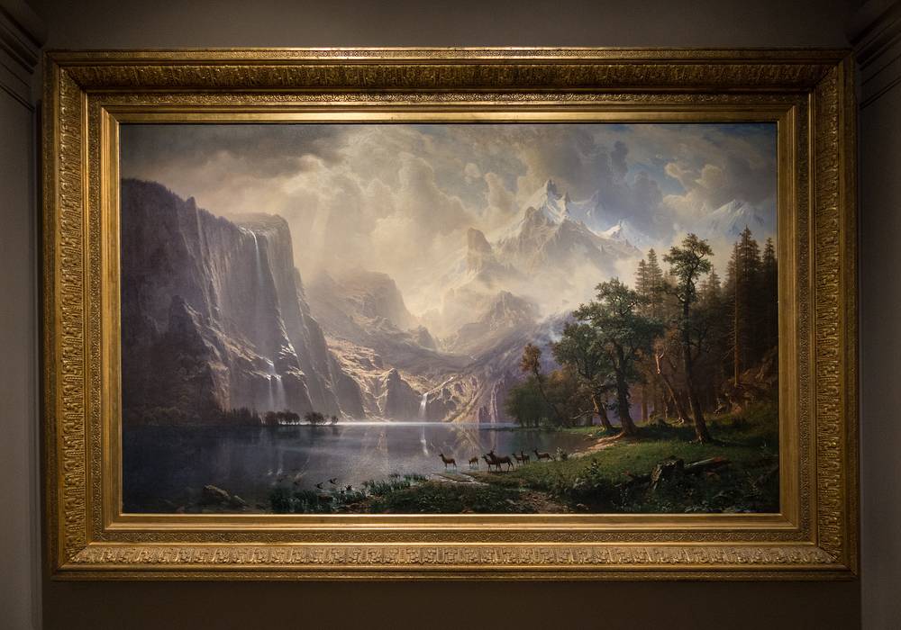 Albert Bierstadt, 'Among the Sierra Nevada Mountains, California', 1863.<br />March 28, 2014 - National Portrait Gallery, Washington, DC.