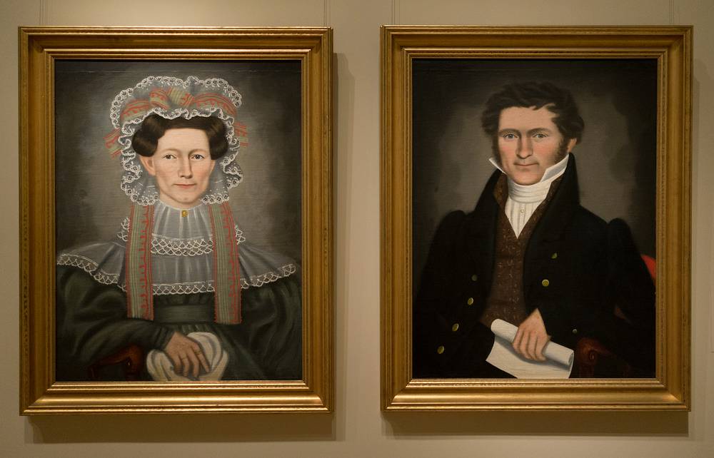 Erastus Salisbury Field,<br />Lady of Squire Williams House, about 1829,<br />Gentleman of Squire Williams House, about 1829.<br />March 28, 2014 - National Portrait Gallery, Washington, DC.
