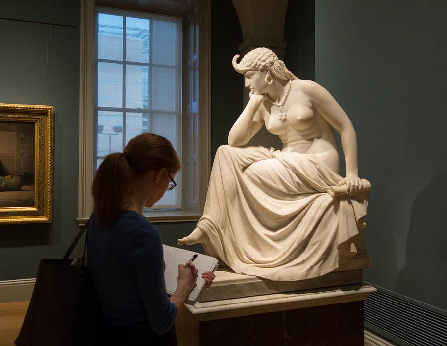William Wetmore Story, 'The libyan Sibyl', carved 1868, marble.<br />March 28, 2014 - National Portrait Gallery, Washington, DC.