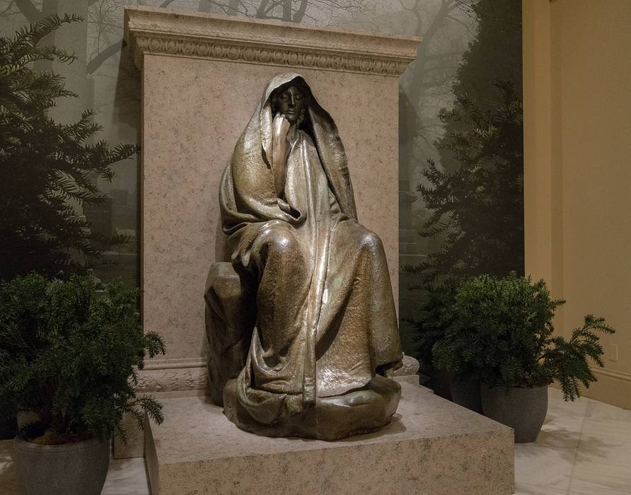 Augustus Saint-Gaudens, 'Adams Memorial', modeled 1886-91, cast 1969, bronze.<br />March 28, 2014 - National Portrait Gallery, Washington, DC.